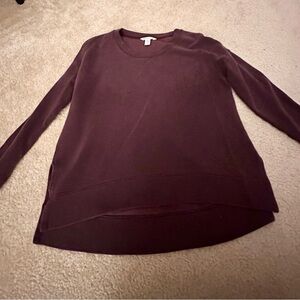 Athleta Wine Waffle Knit Top